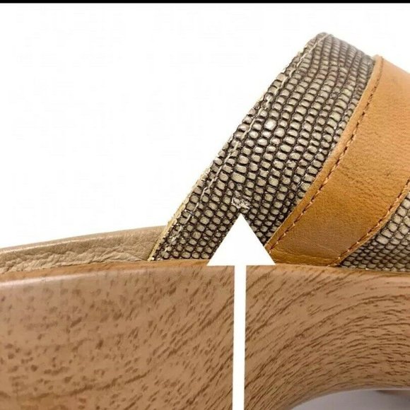 Dansko Jessie Brown Lizard Leather Buckle Sandals - Picture 10 of 12